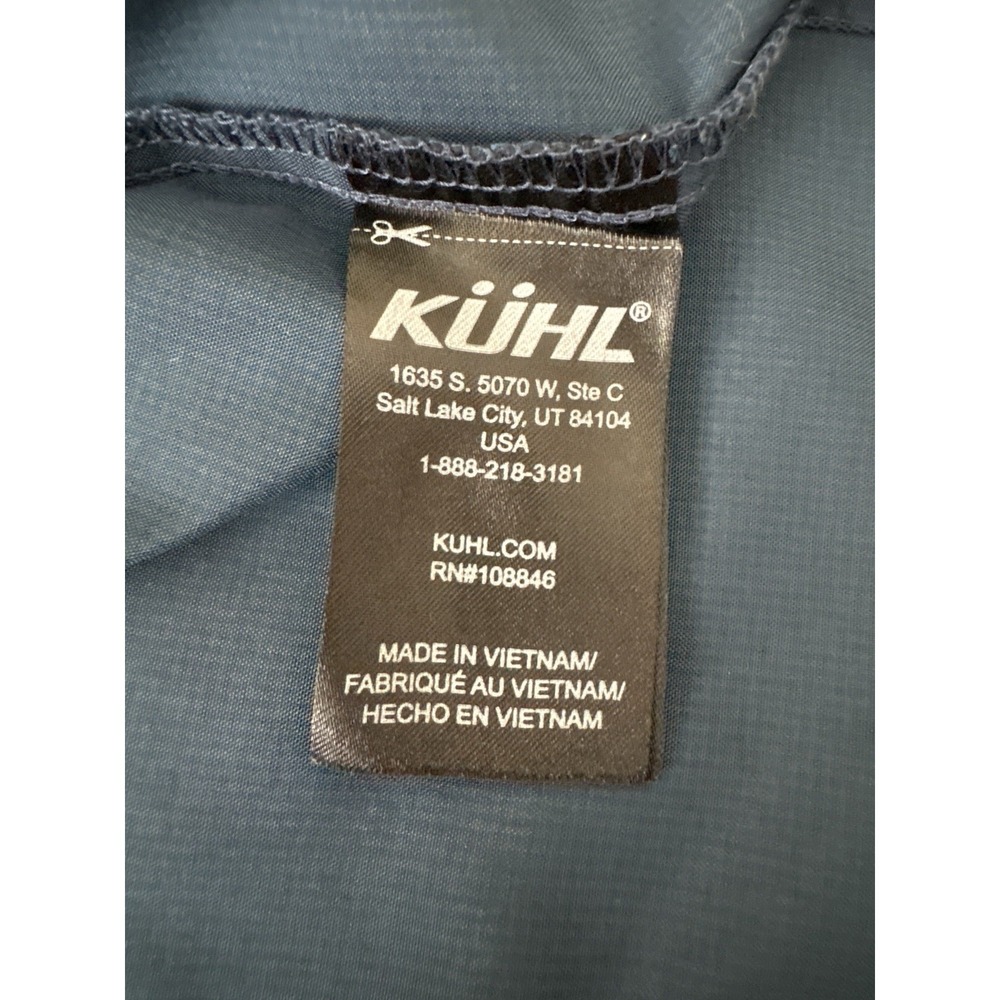 NEW Kuhl Stealth Men's L Snap Front Short Sleeve Shirt UPF30 Blue 7276 - Picture 8 of 11